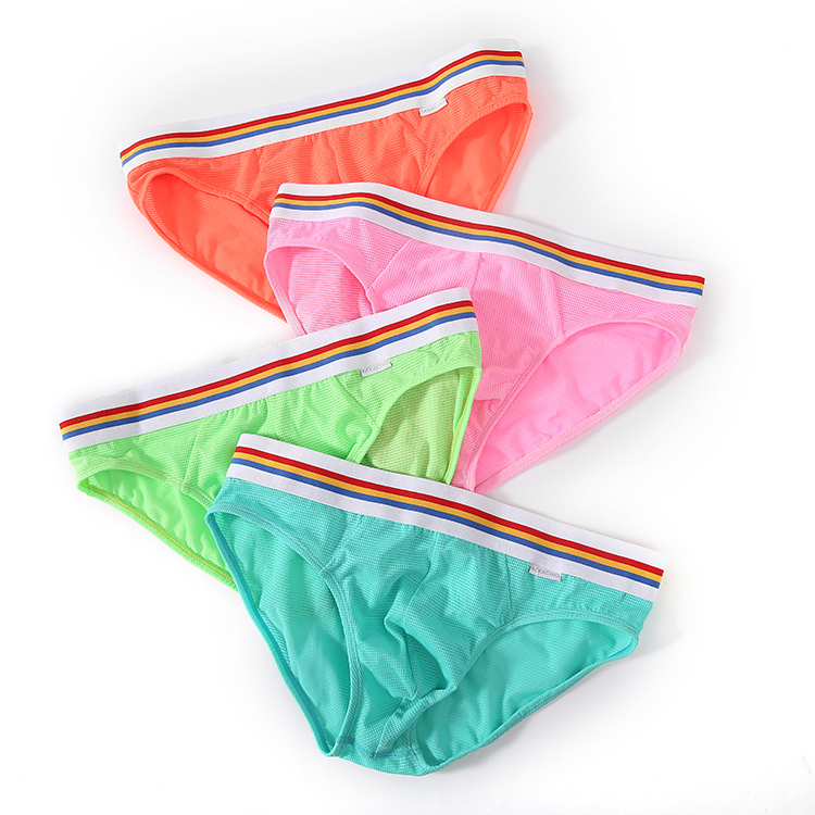 OEM High Quality Pink Cotton Gay Men's Brief Underwear