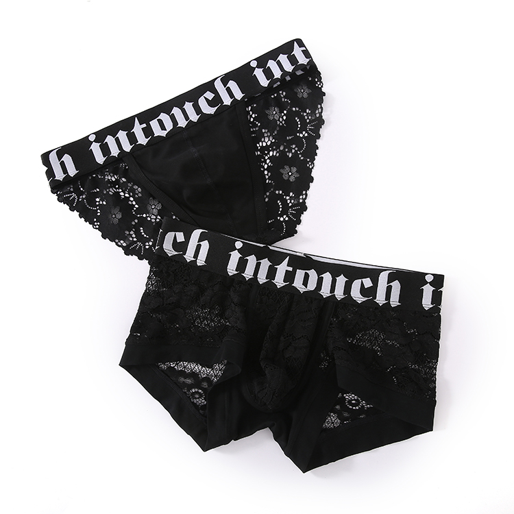 Sexy Black Lace See Through Gay Men's Briefs