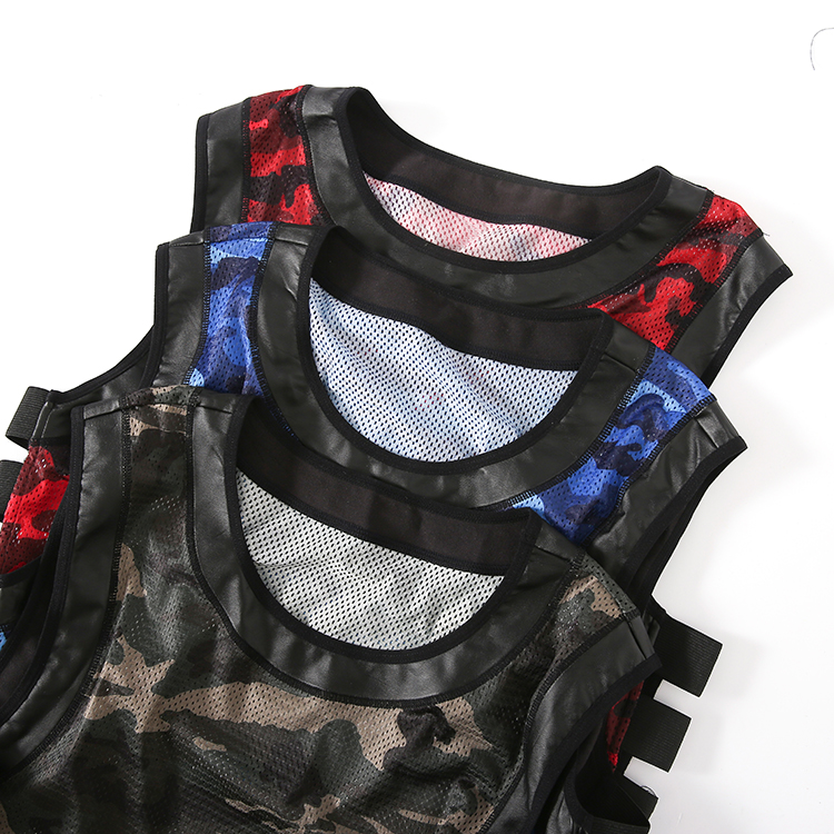 OEM Camouflage Transparent Mens Mesh Tank Tops And Boxers