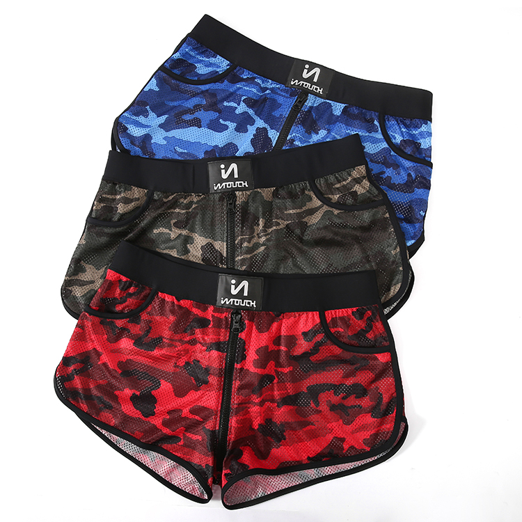 OEM Camouflage Transparent Mens Mesh Tank Tops And Boxers