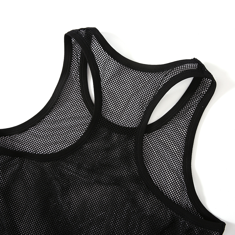 Sexy Man Club See-through Mesh Net Top Tank With Jockstraps