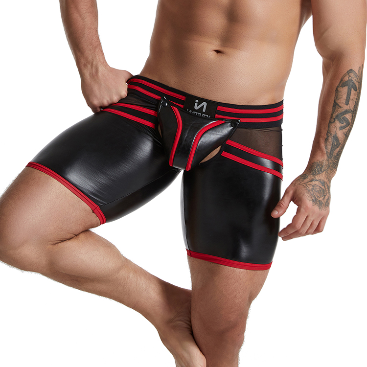 Men's Fetish PU Boxers