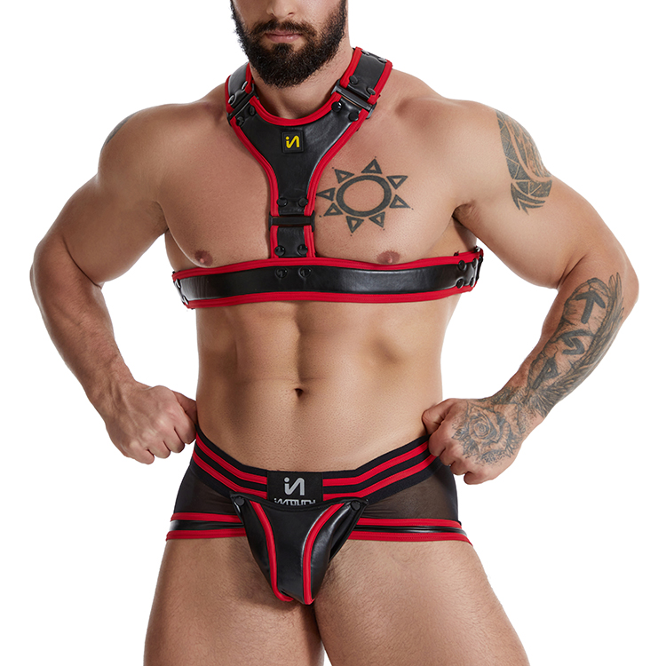 Club Night Party Leather Harness Set Sexy Adult Gay Men Costumes