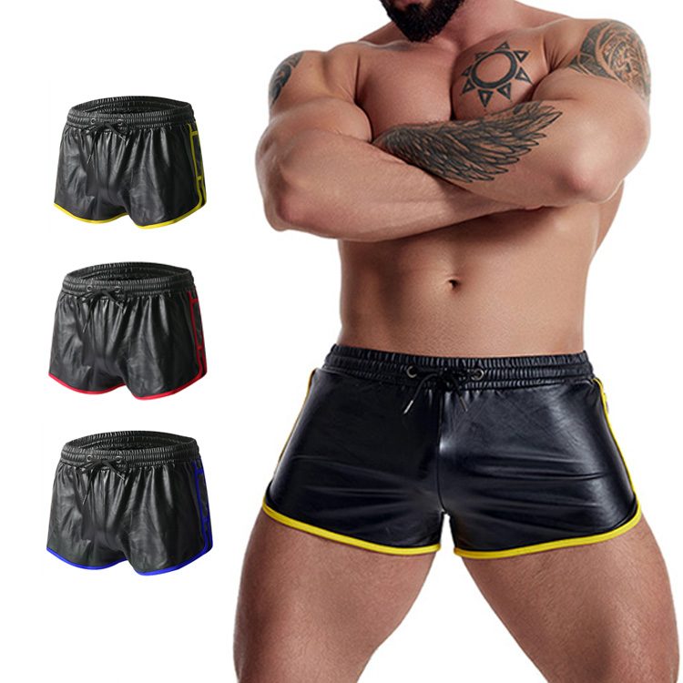 Men&#039;s PU Black Boxers