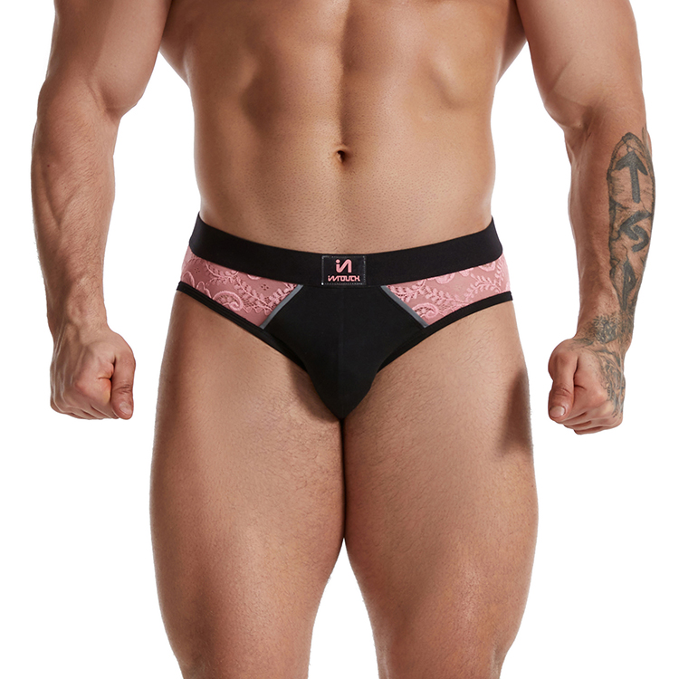 OEM Black Lace Sexy Gay Mens Briefs