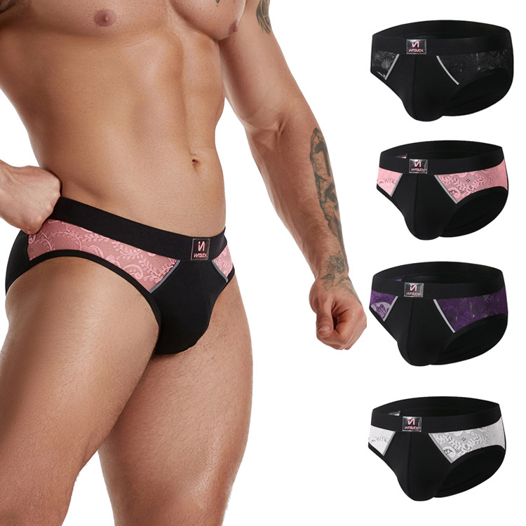 OEM Black Lace Sexy Gay Mens Briefs