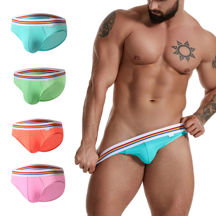 OEM High Quality Pink Cotton Gay Men&#039;s Brief Underwear