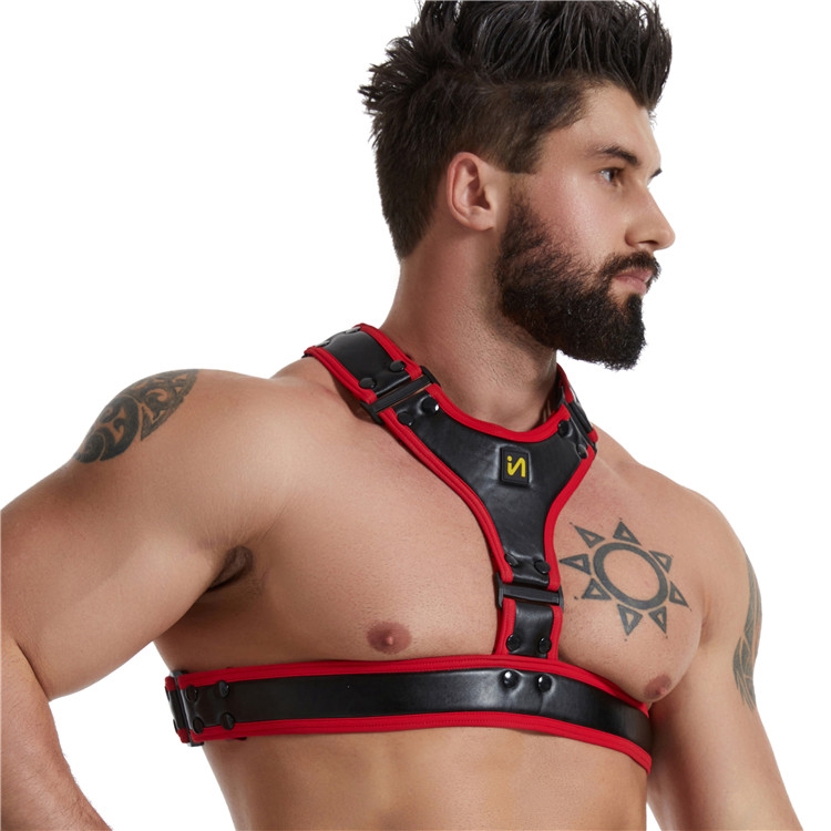 PU Leather Lingerie Sex Adjustable Chest Harness