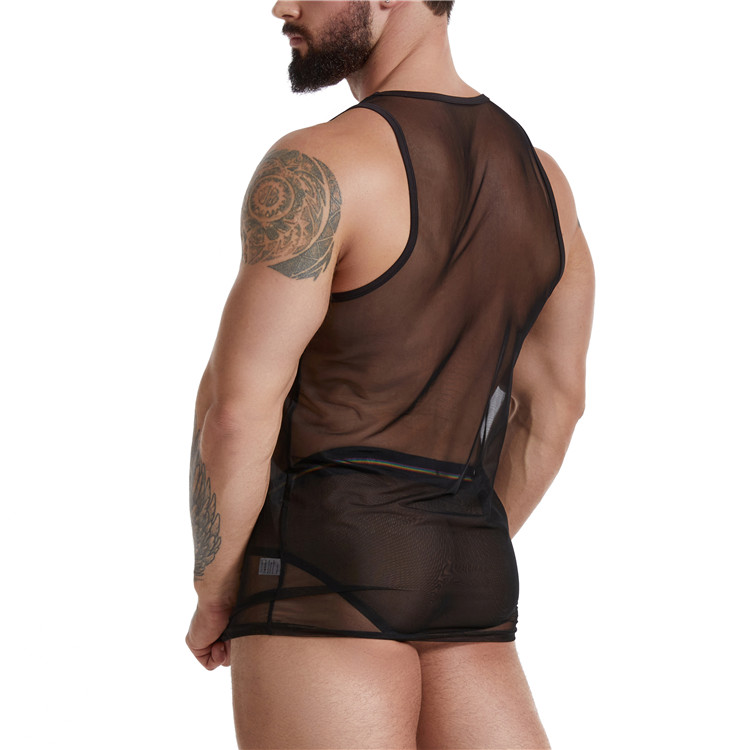 Mens Sexy Mesh See-through Underwear