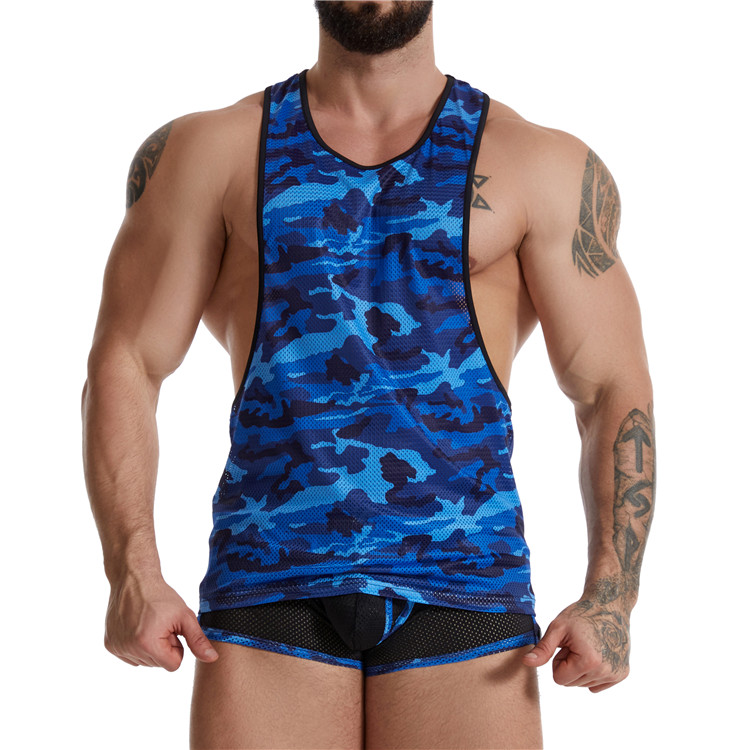 Lingerie Mens Camouflage Colored Tank Tops