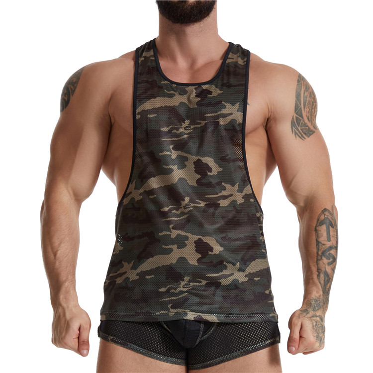 Lingerie Mens Camouflage Colored Tank Tops