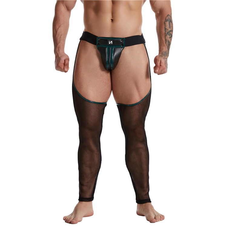 Jockstrap Male Mesh Transparent Fishnet Leggings