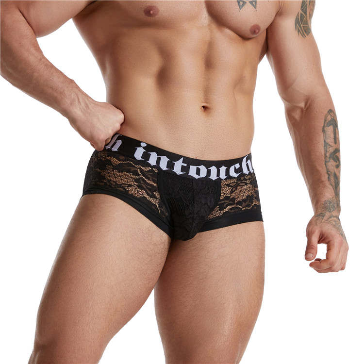 Custom Logo Mens Lace Sexy Underwear