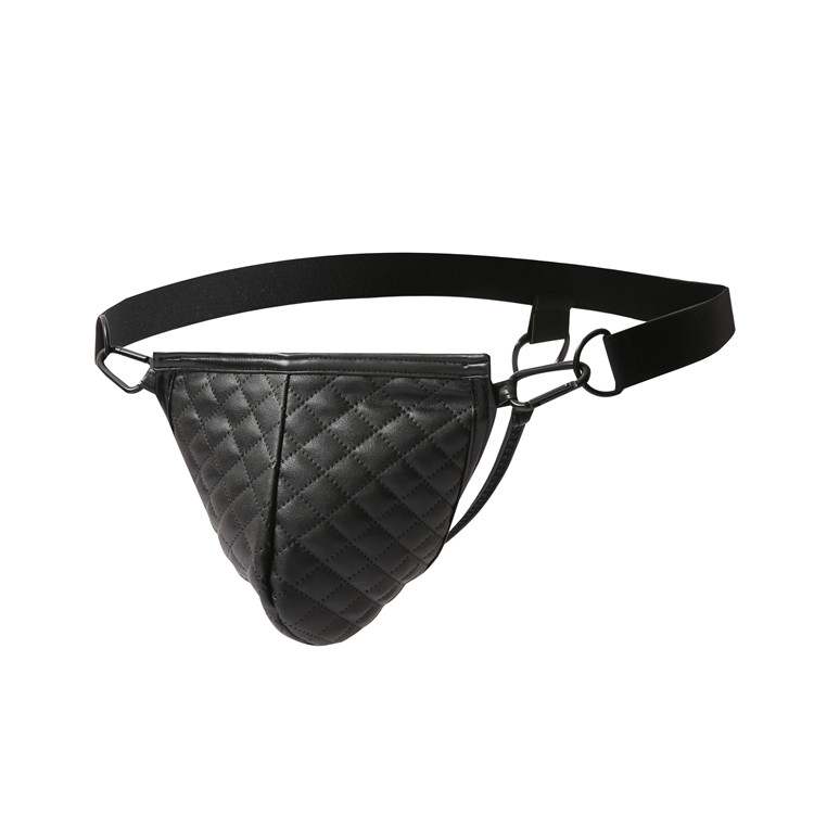 PU Leather Custom Sexy G String Thongs Underwear for Gay Men