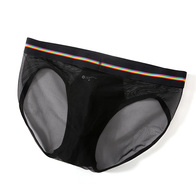 OEM Mens Black Mesh Transparent Sexy Brief