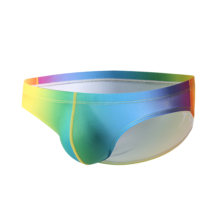 Rainbow Colorful Breathable Sexy Briefs For Man