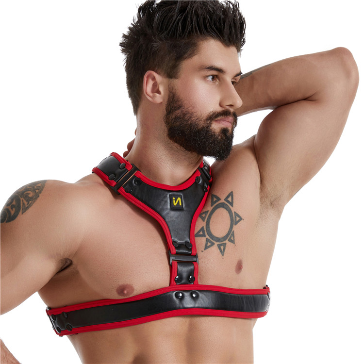 PU Leather Lingerie Sex Adjustable Chest Harness