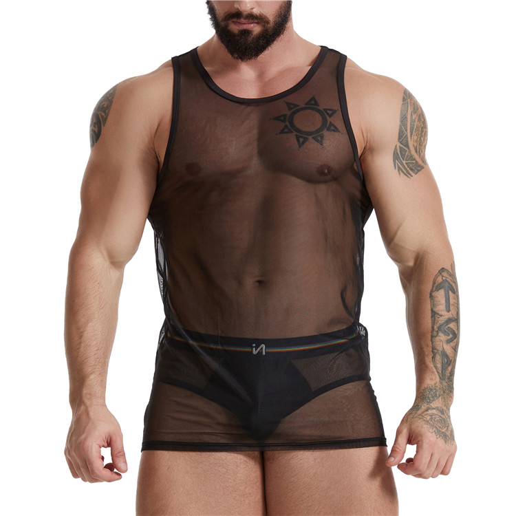 Mens Sexy Mesh See-through Underwear