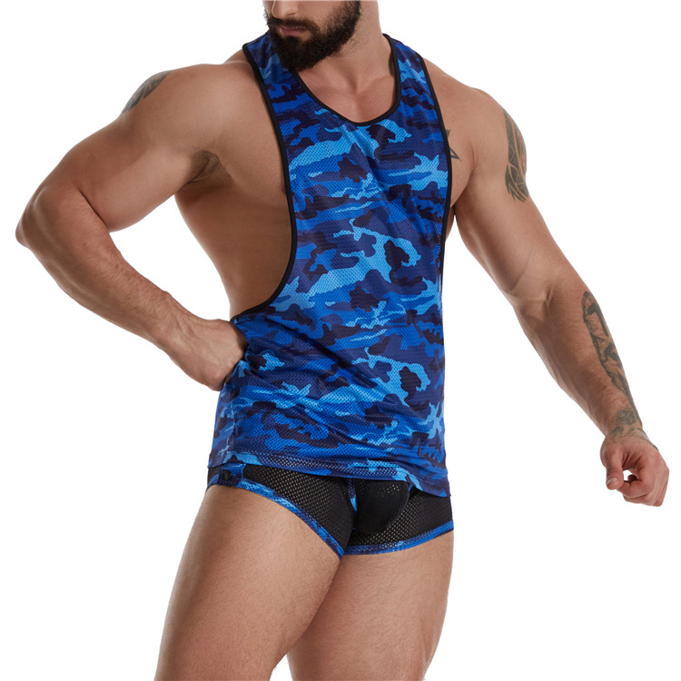 Lingerie Mens Camouflage Colored Tank Tops