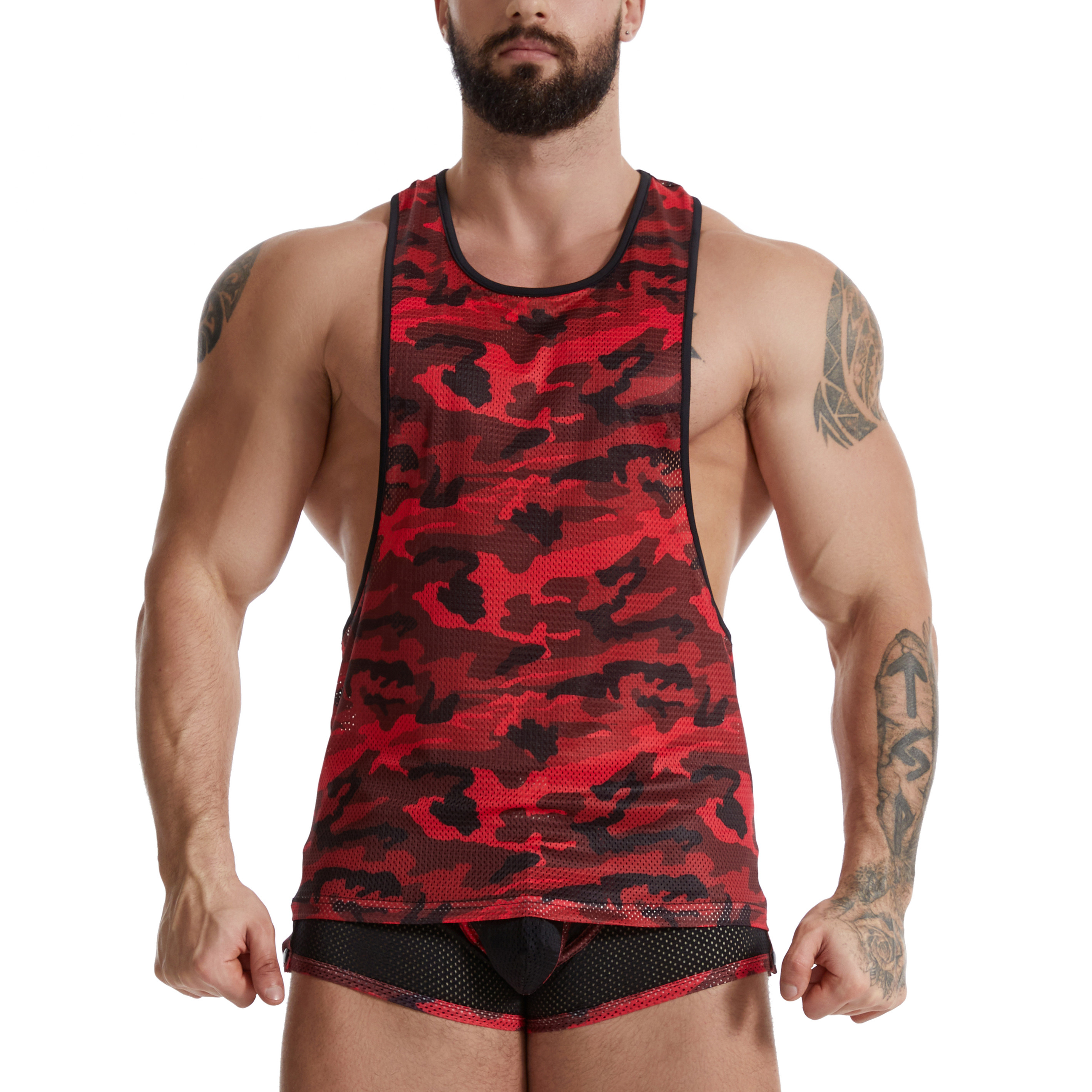 Lingerie Mens Camouflage Colored Tank Tops