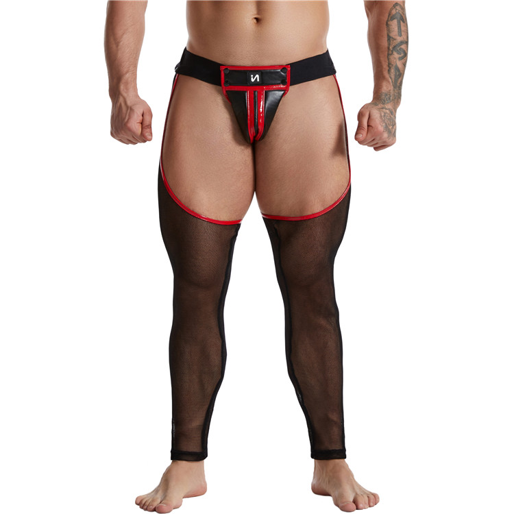 Jockstrap Male Mesh Transparent Fishnet Leggings