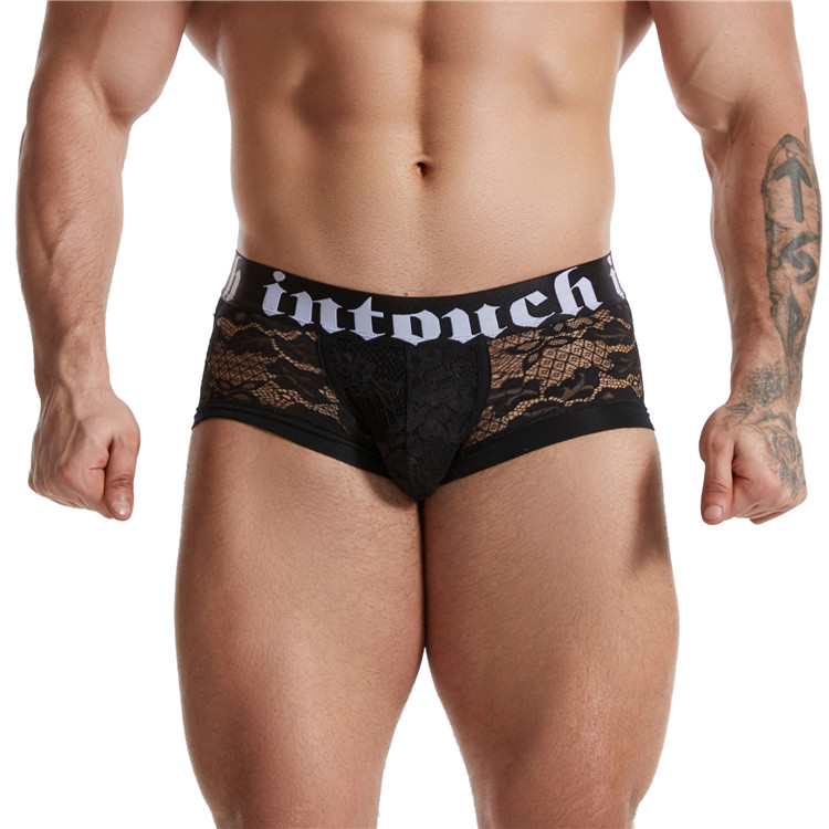 Custom Logo Mens Lace Sexy Underwear